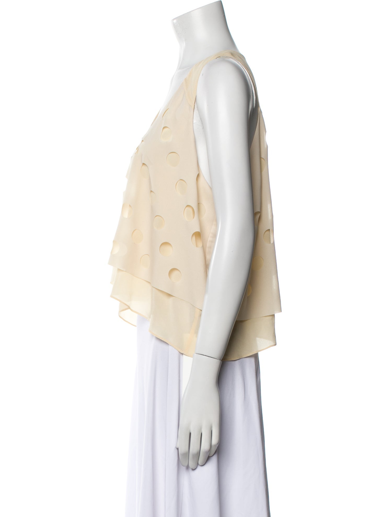 Henrik Vibskov Silk Scoop Neck Crop Top