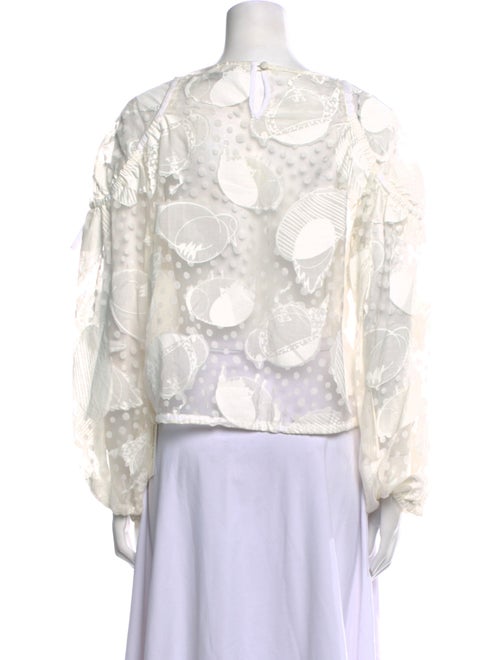 Henrik Vibskov Crew Neck Long Sleeve Crop Top