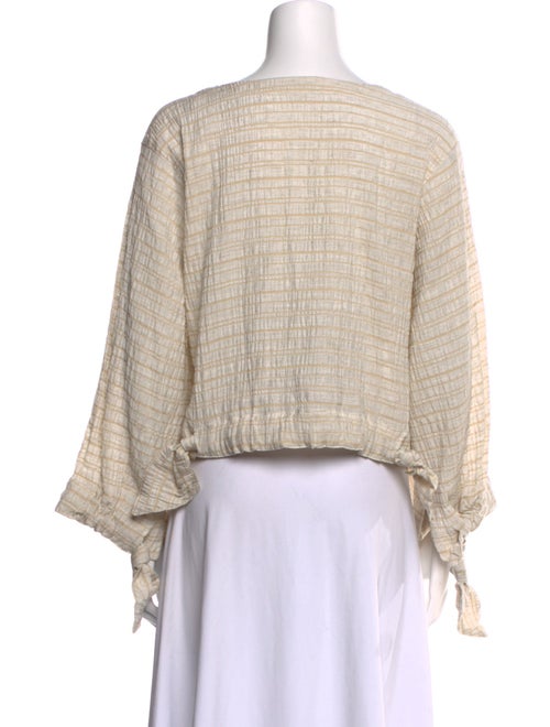 Henrik Vibskov Striped Scoop Neck Crop Top