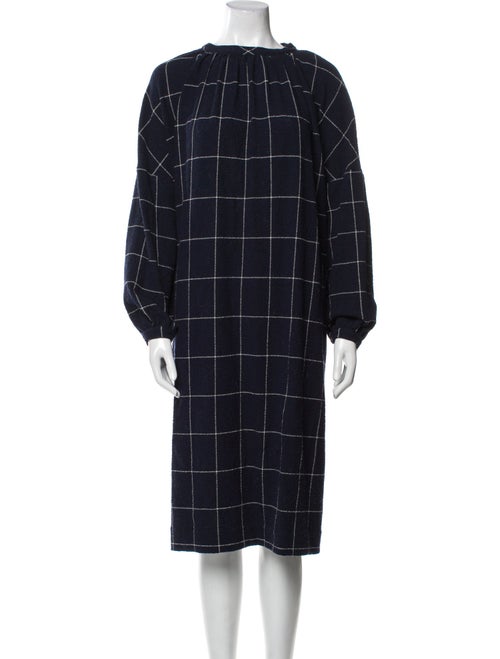 Henrik Vibskov Plaid Print Midi Length Dress