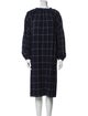 Henrik Vibskov Plaid Print Midi Length Dress