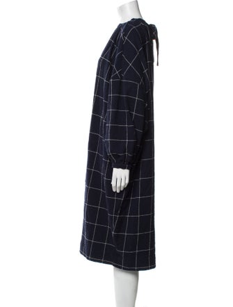 Henrik Vibskov Plaid Print Midi Length Dress