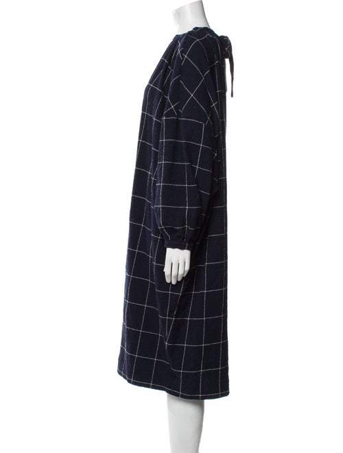 Henrik Vibskov Plaid Print Midi Length Dress
