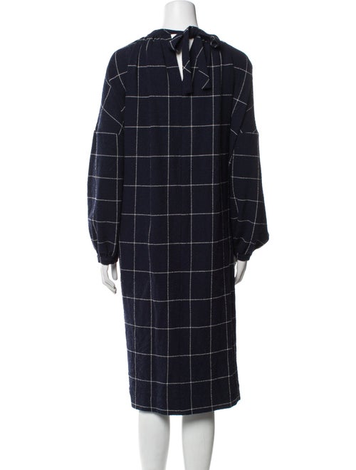 Henrik Vibskov Plaid Print Midi Length Dress