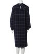 Henrik Vibskov Plaid Print Midi Length Dress