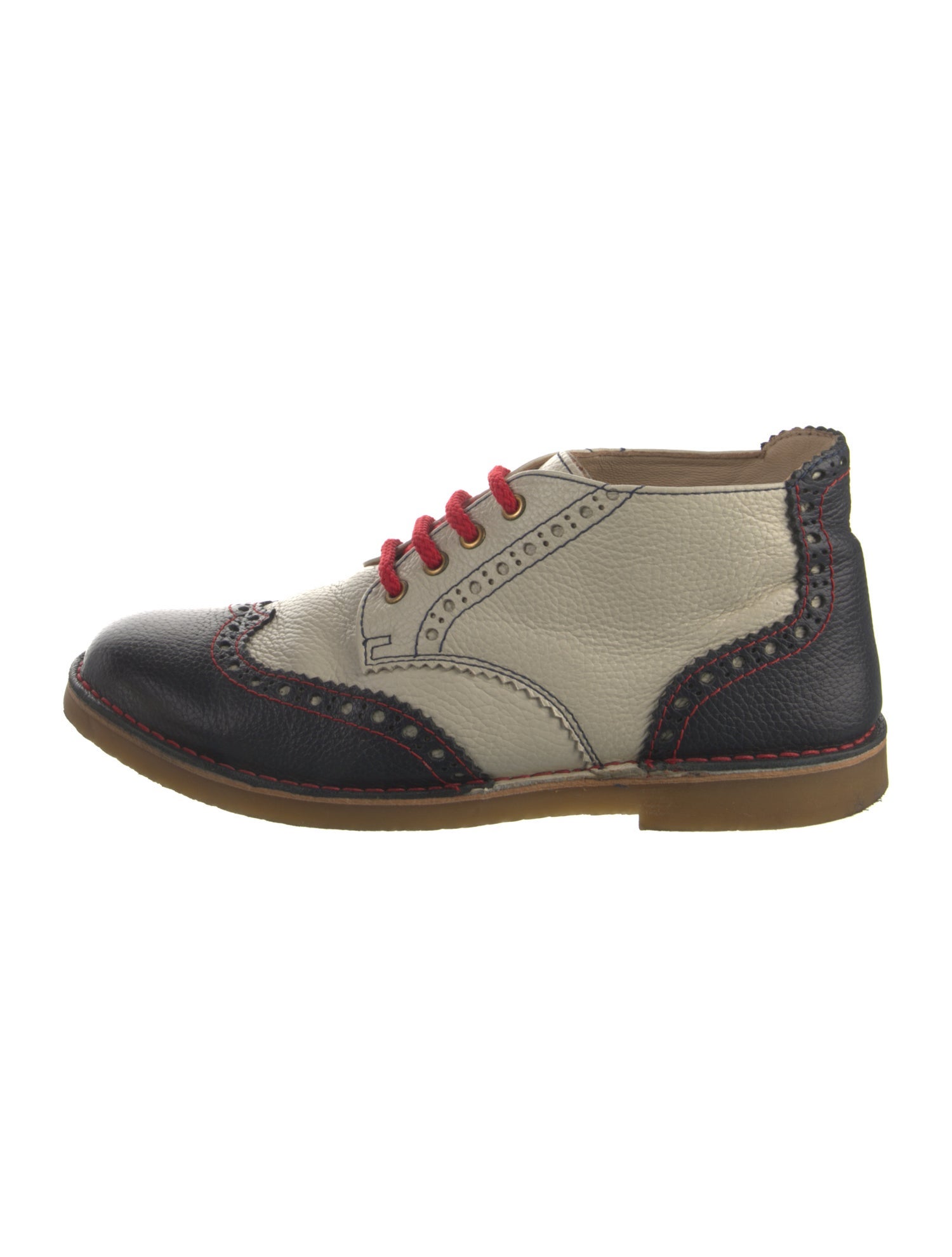 Henrik Vibskov Leather Colorblock Pattern Brogues