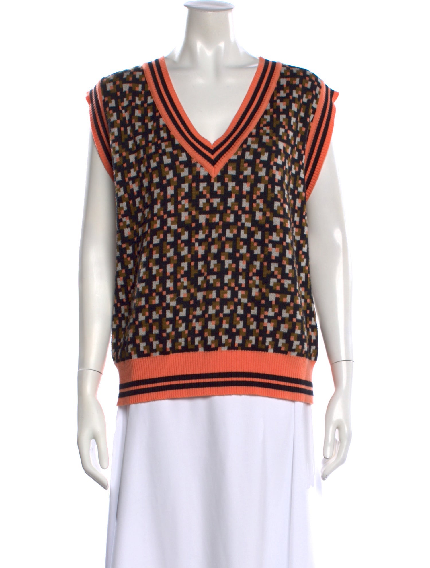 Henrik Vibskov Graphic Print V-Neck Sweater