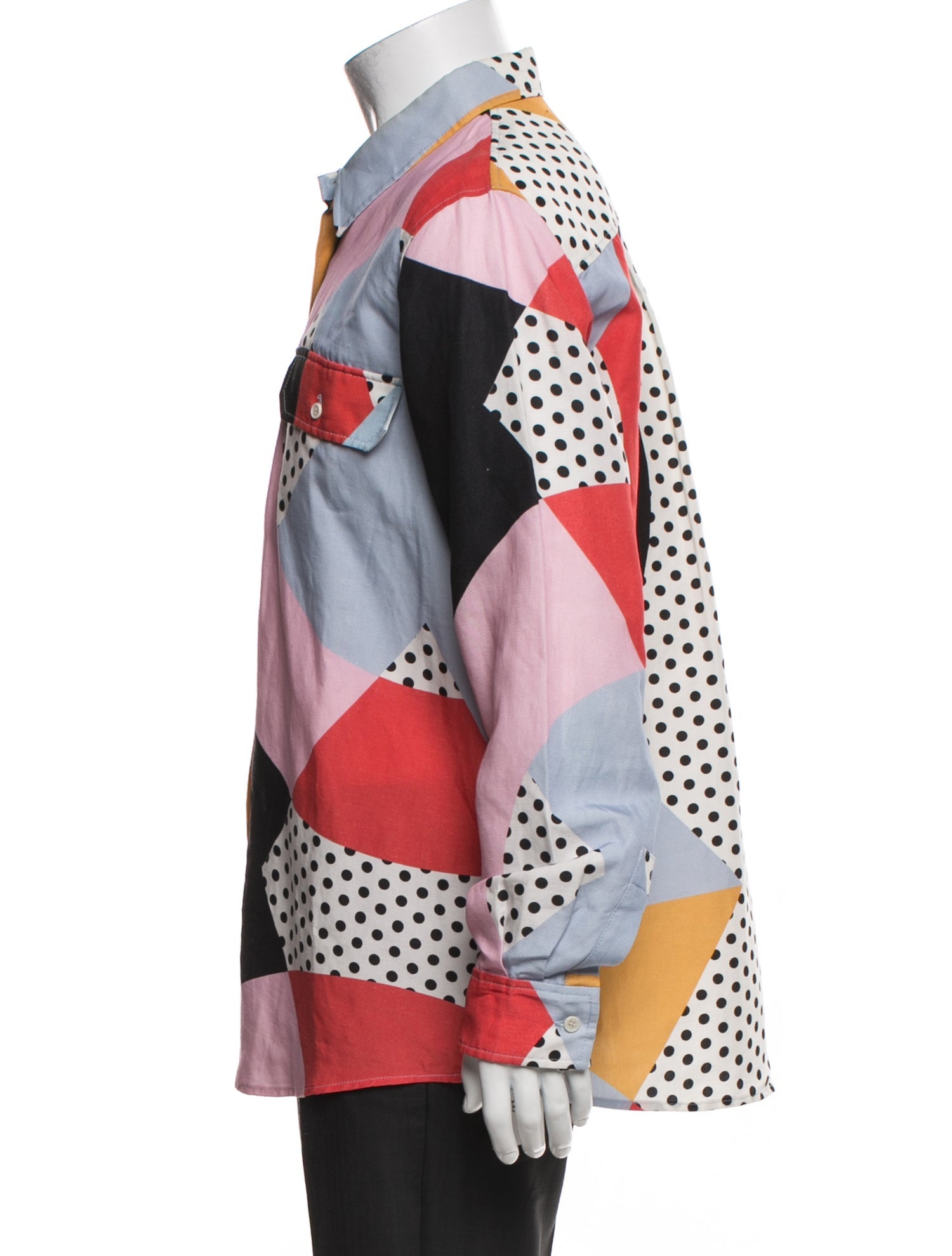 Henrik Vibskov Colorblock Pattern Long Sleeve Shirt