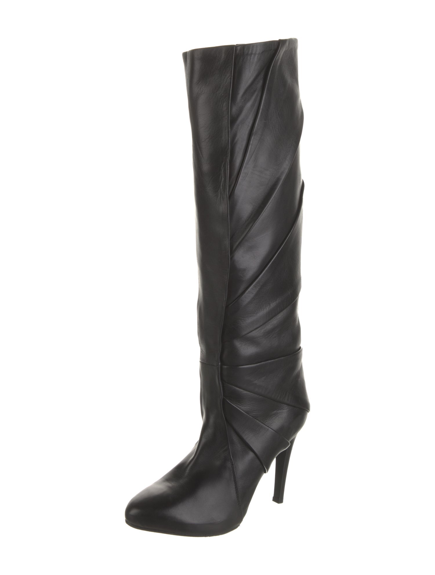 H Williams Leather Pleated Accents Boots