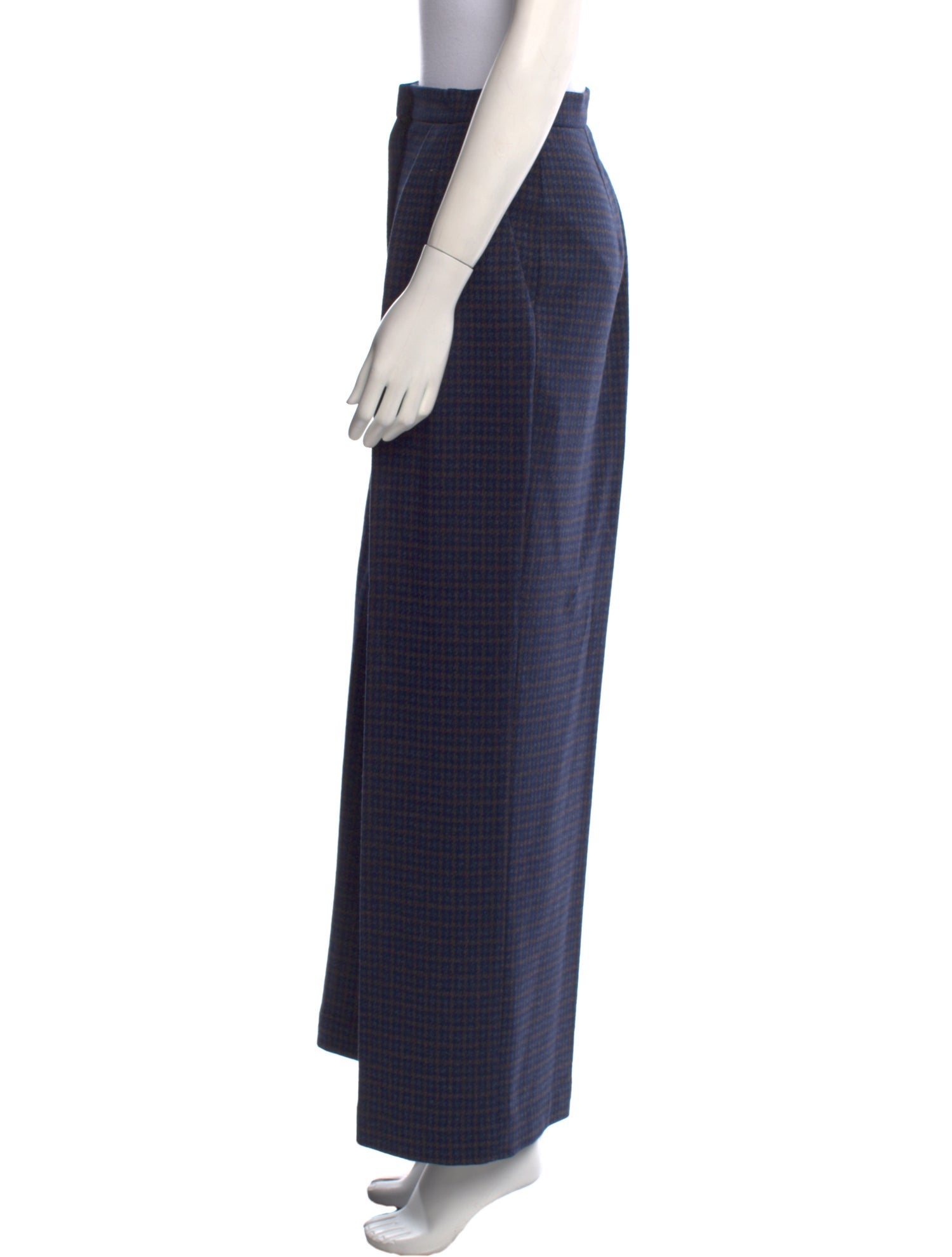 Harris Wharf London Plaid Print Wide Leg Pants