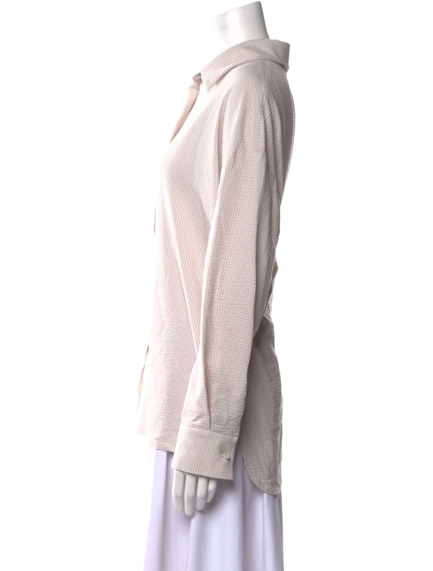 Harris Wharf London Long Sleeve Button-Up Top