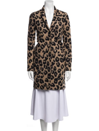 Harris Wharf London Virgin Wool Animal Print Jacket