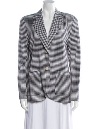 Harris Wharf London Plaid Print Blazer