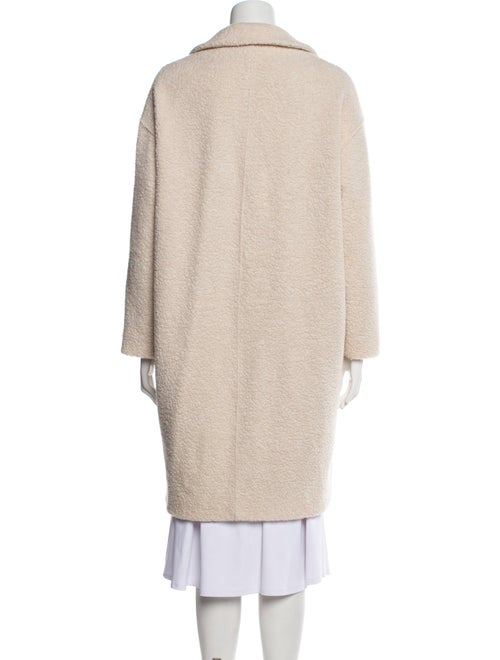 Harris Wharf London Wool Tweed Pattern Faux Fur Coat