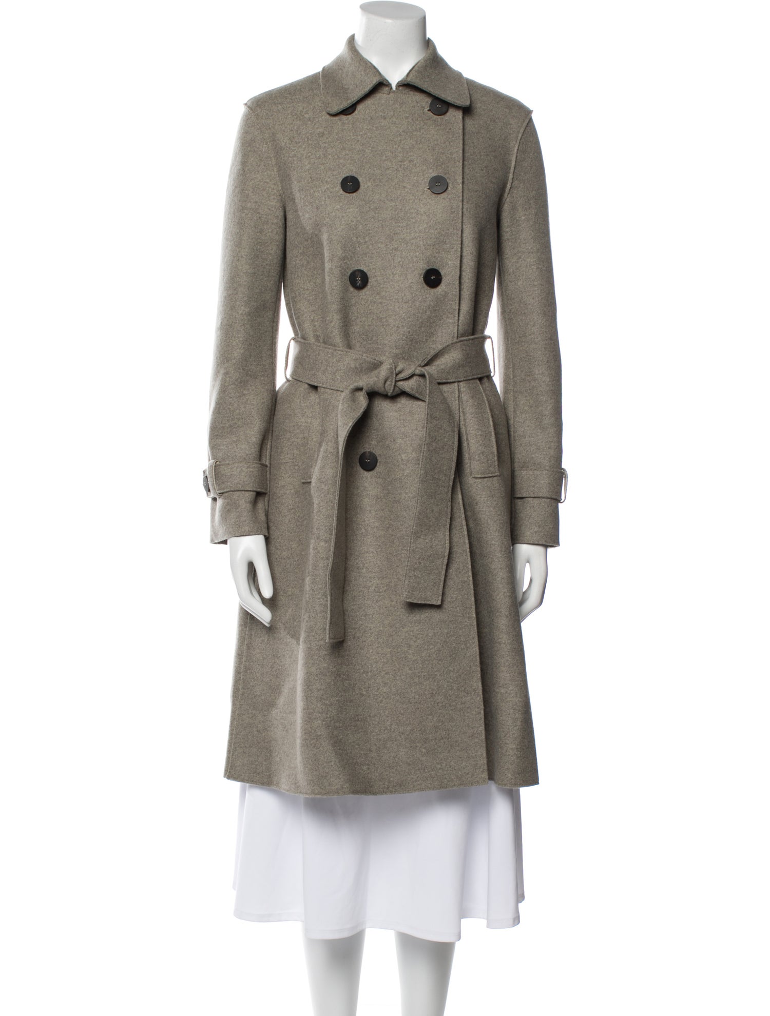 Harris Wharf London Virgin Wool Trench Coat