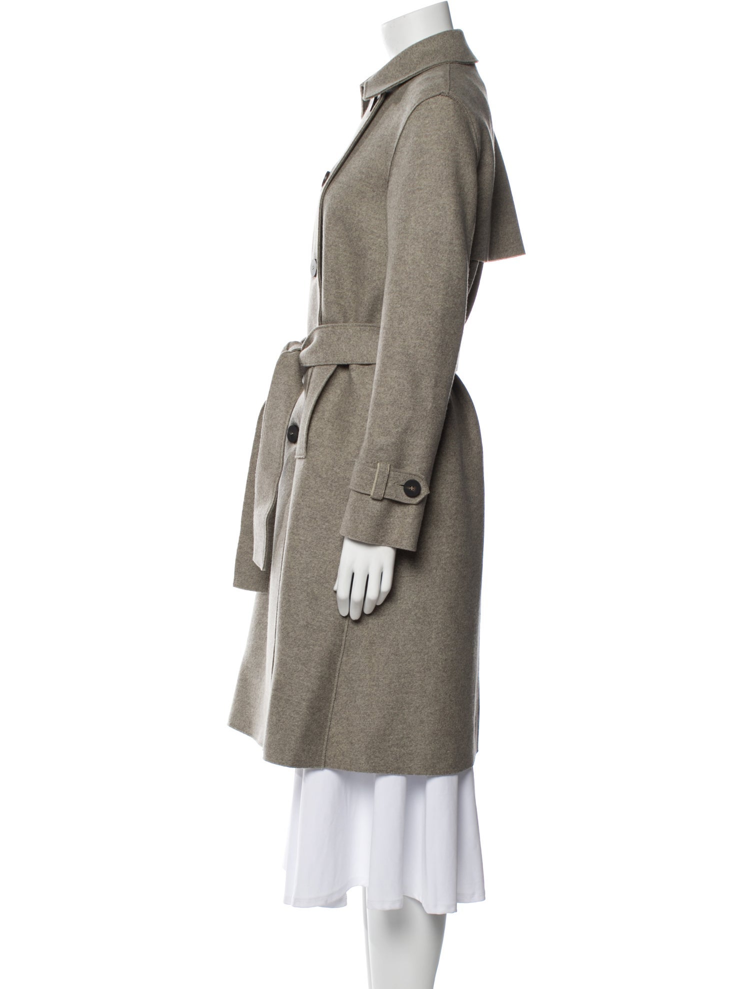 Harris Wharf London Virgin Wool Trench Coat
