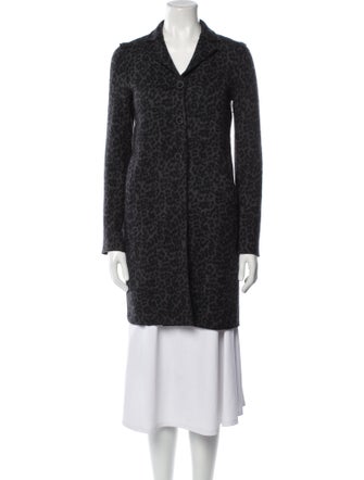 Harris Wharf London Virgin Wool Tweed Pattern Coat