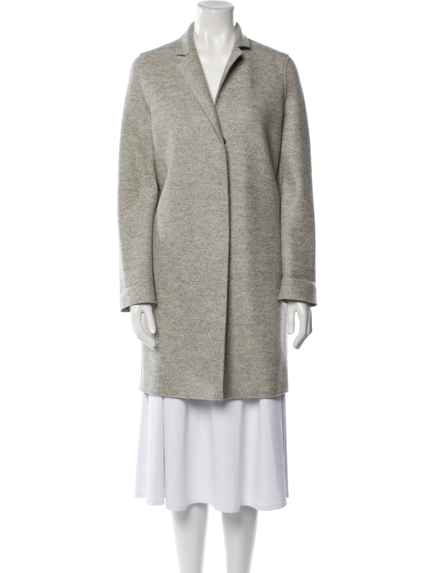 Harris Wharf London Virgin Wool Tweed Pattern Coat