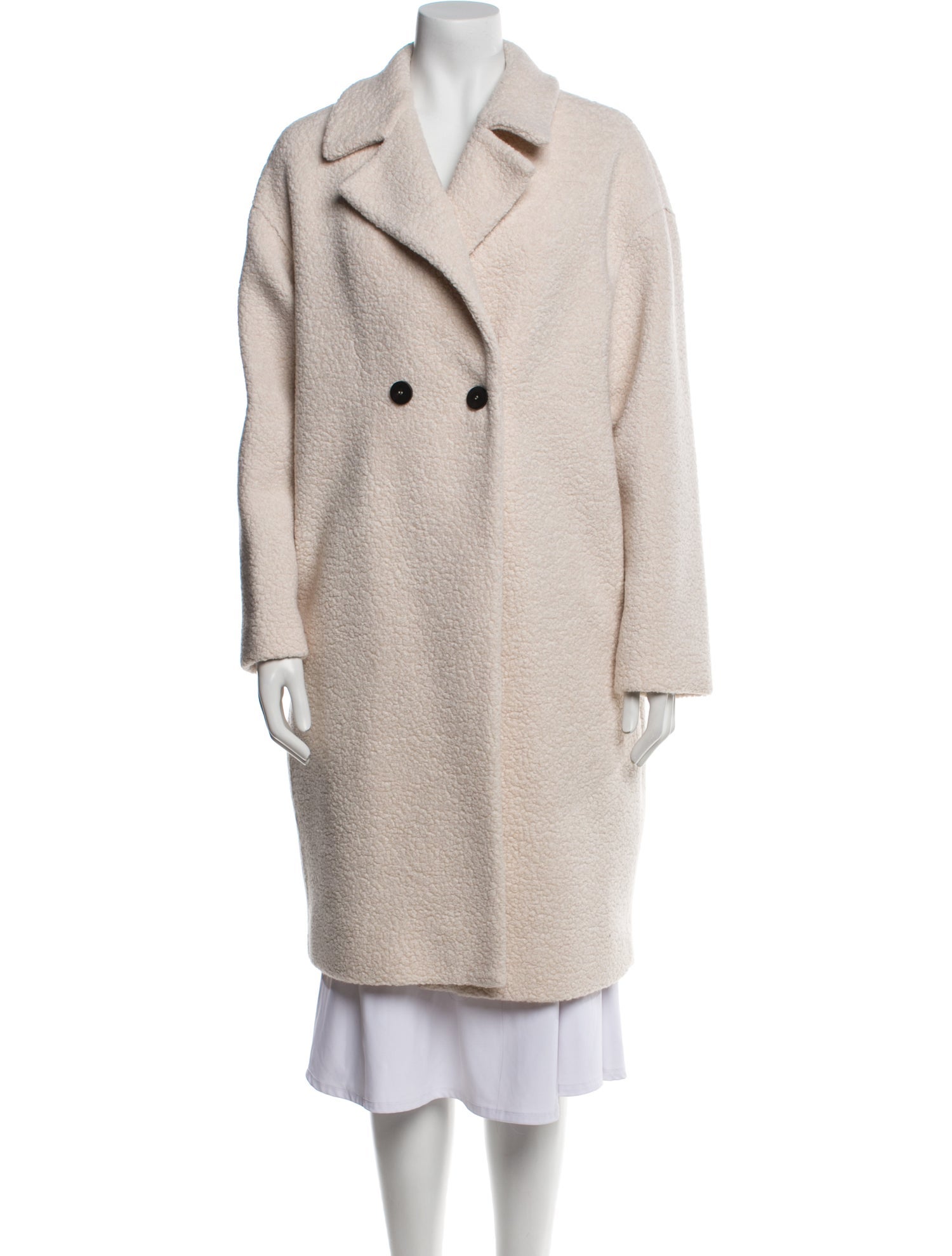 Harris Wharf London Wool Faux Fur Coat