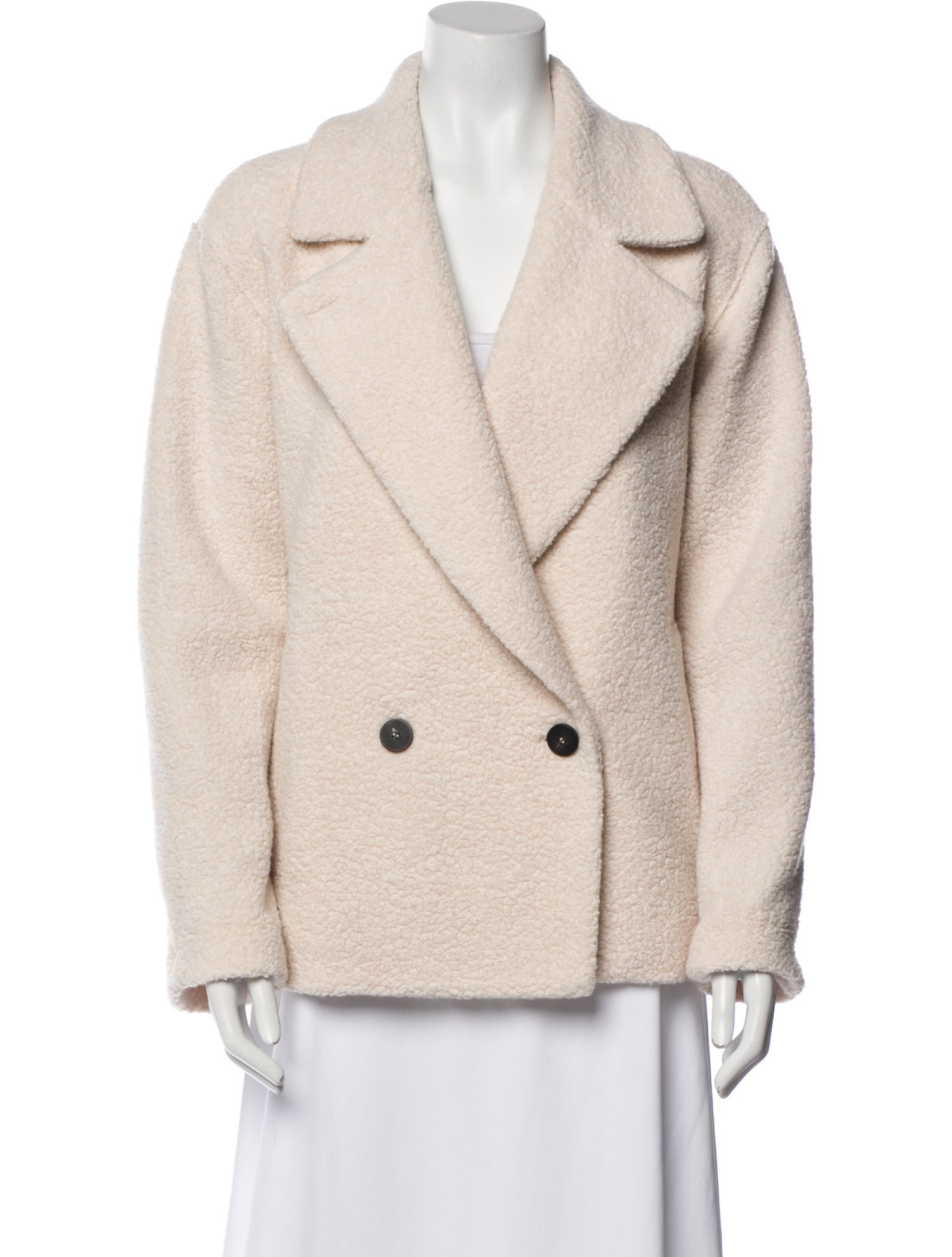 Harris Wharf London Wool Faux Fur Jacket