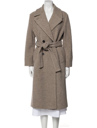 Harris Wharf London Wool Faux Fur Coat
