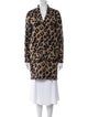 Harris Wharf London Virgin Wool Animal Print Coat