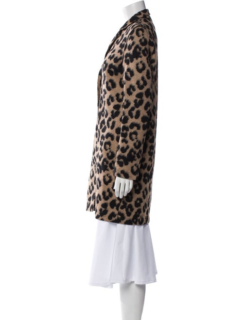 Harris Wharf London Virgin Wool Animal Print Coat
