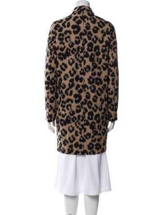 Harris Wharf London Virgin Wool Animal Print Coat