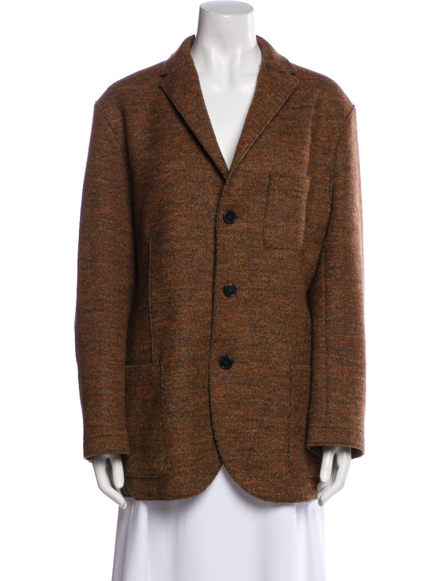 Harris Wharf London Virgin Wool Striped Coat