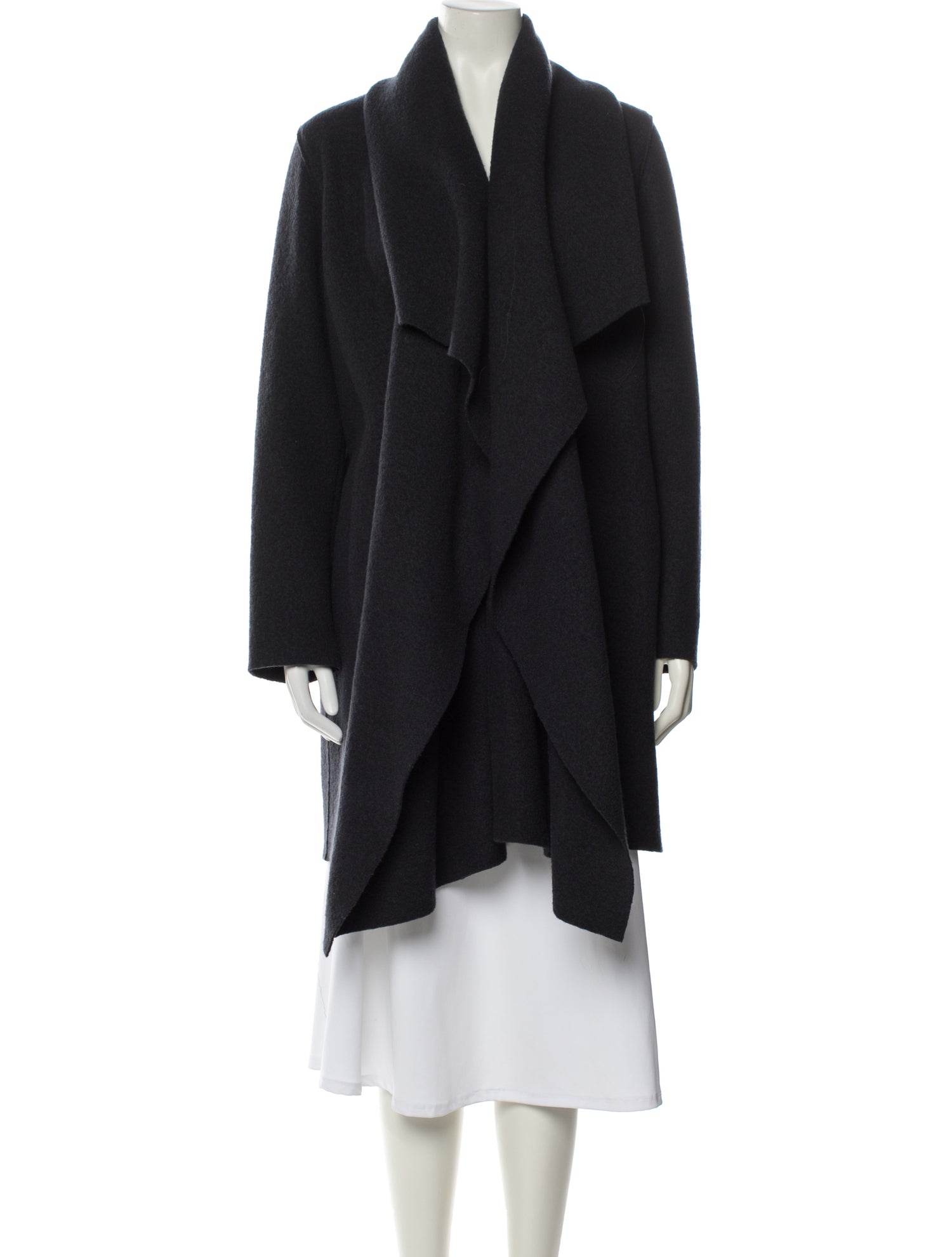 Harris Wharf London Virgin Wool Faux Fur Coat