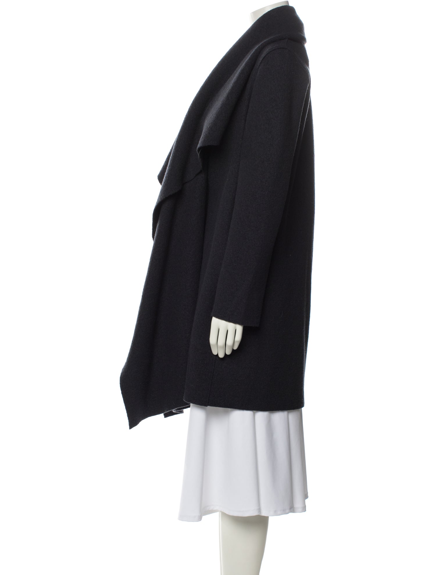 Harris Wharf London Virgin Wool Faux Fur Coat