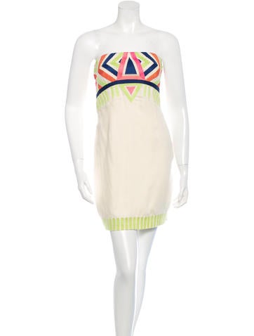 Mara Hoffman Embroidered Strapless Dress