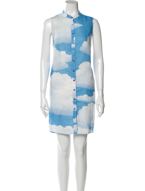 Mara Hoffman Linen Mini Dress Blue