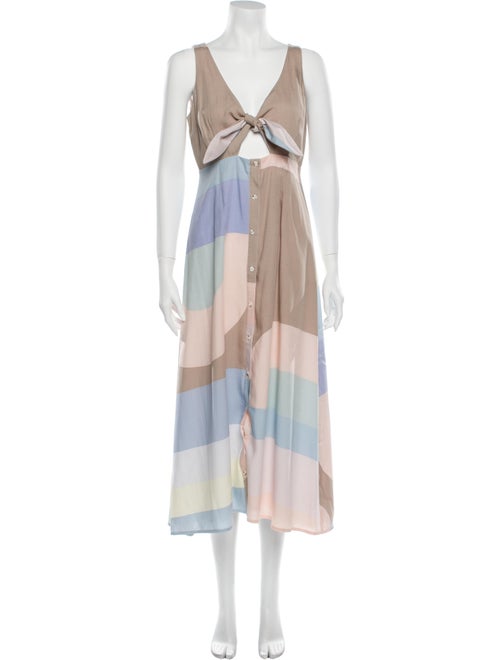 Mara Hoffman Colorblock Pattern Long Dress