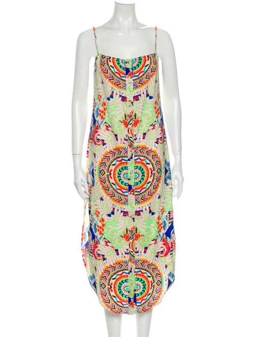 Mara Hoffman Printed Midi Length Dress Green
