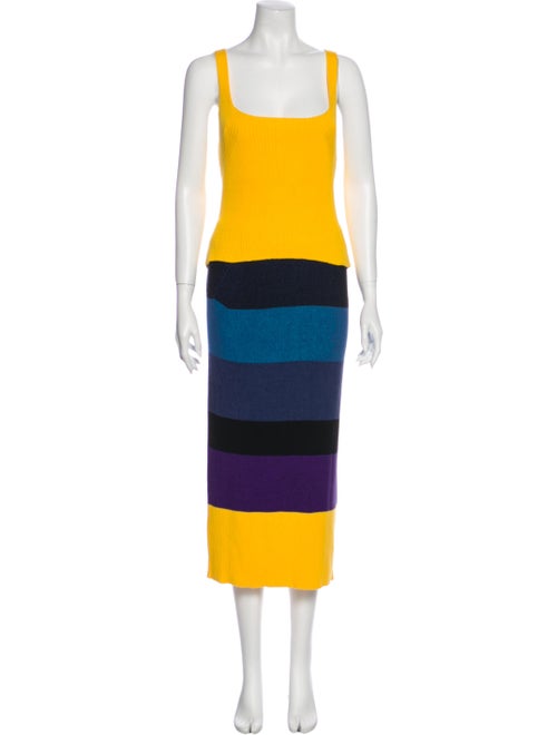 Mara Hoffman Striped Skirt Set Yellow