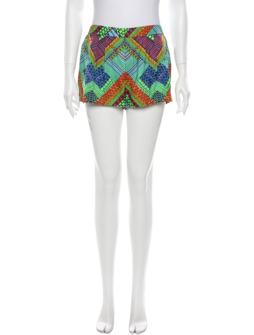 Mara Hoffman Printed Mini Shorts Blue