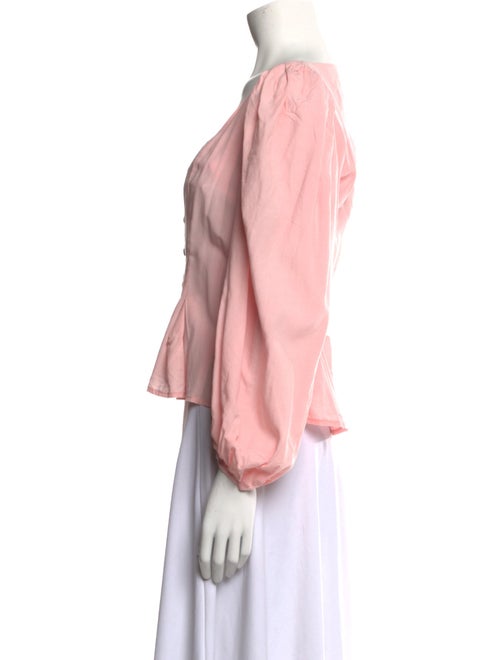 Mara Hoffman Square Neckline Long Sleeve Blouse