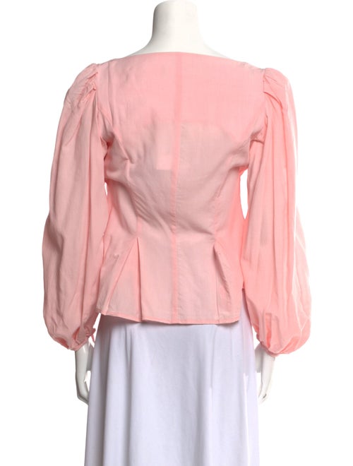 Mara Hoffman Square Neckline Long Sleeve Blouse
