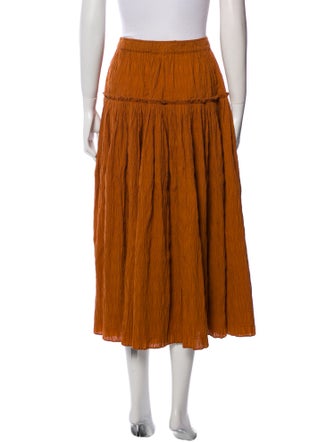 Mara Hoffman Ruffle Embellishment Midi Length Skirt