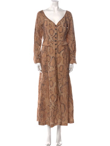 Mara Hoffman Dresses Animal Print Long Dress S