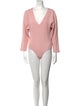 Mara Hoffman V-Neck Long Sleeve Bodysuit