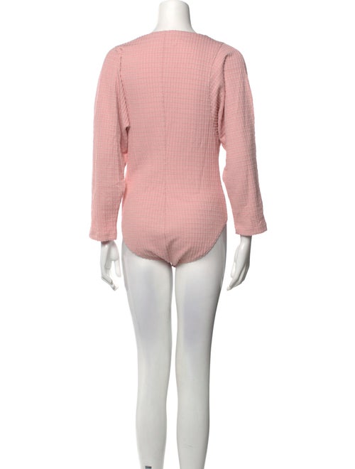 Mara Hoffman V-Neck Long Sleeve Bodysuit