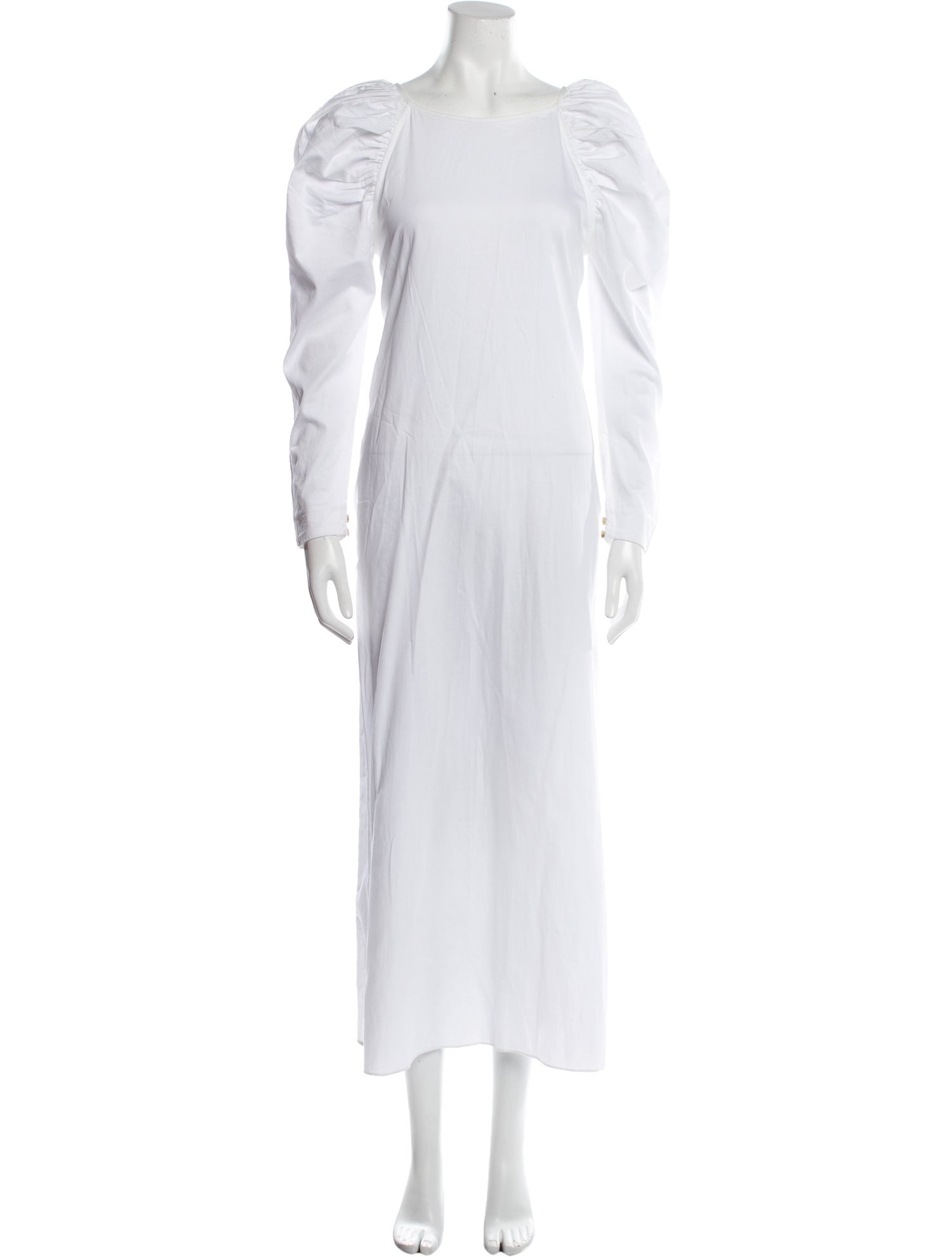 white dress chic Off-White Long White Lace Wedding Dress with Sleeves Off White Nude / 16