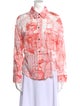 Mara Hoffman Printed Long Sleeve Button-Up Top