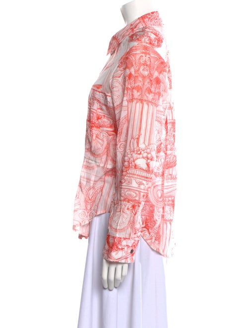 Mara Hoffman Printed Long Sleeve Button-Up Top