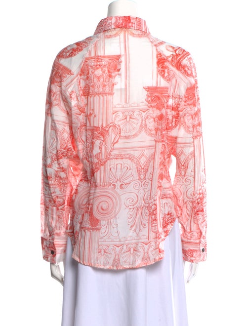 Mara Hoffman Printed Long Sleeve Button-Up Top