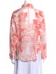 Mara Hoffman Printed Long Sleeve Button-Up Top