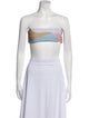 Mara Hoffman Colorblock Pattern Strapless Crop Top