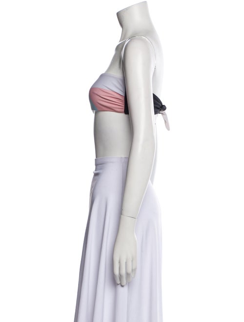 Mara Hoffman Colorblock Pattern Strapless Crop Top